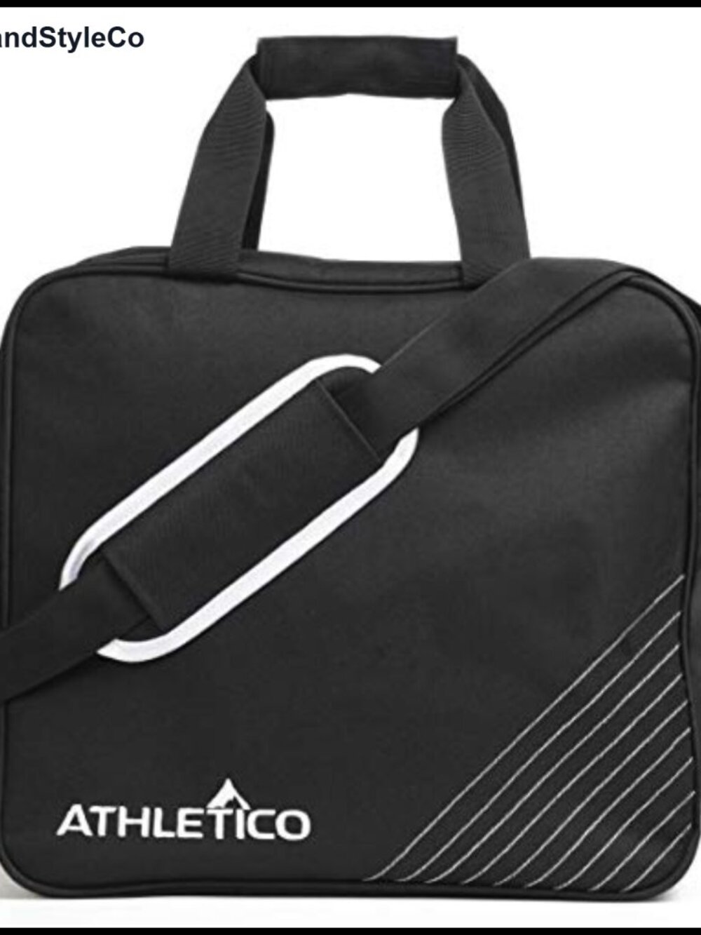 Bowling Tote Bag with Padded Ball Holder - Adjustable Straps, Lightweight